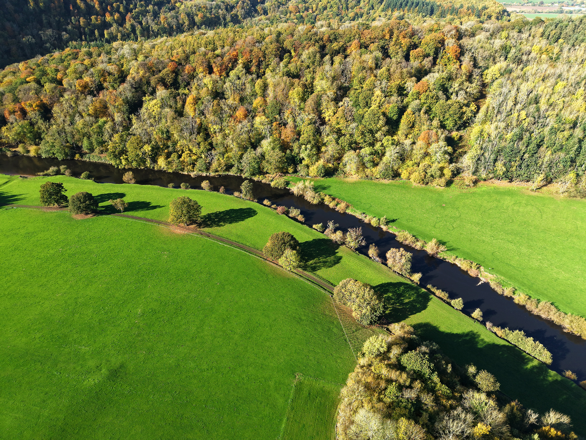 River Wye near Montgomery Manor exclusive country house