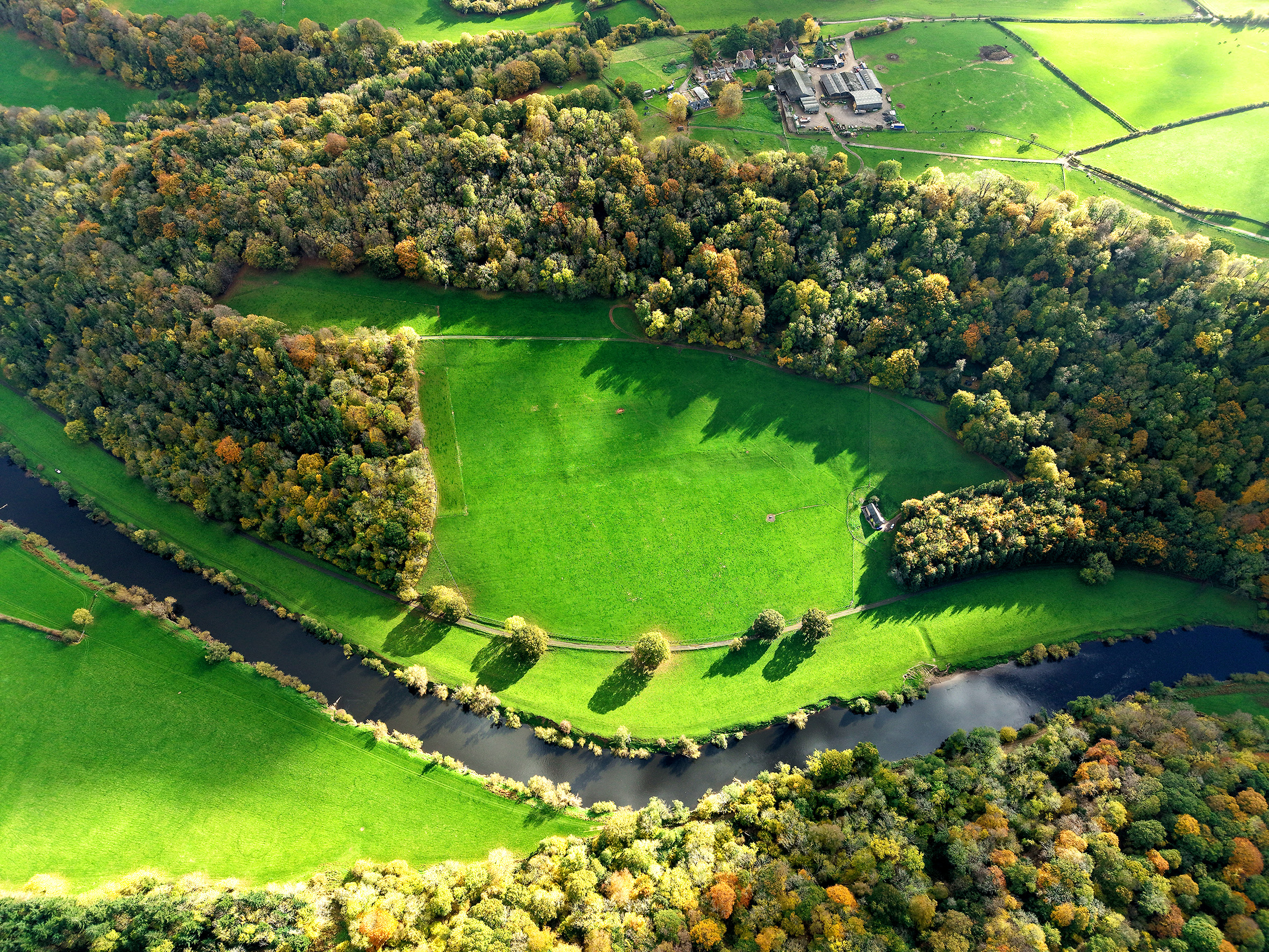 Montgomery Manor riverside setting in Area of Outstanding Natural Beauty