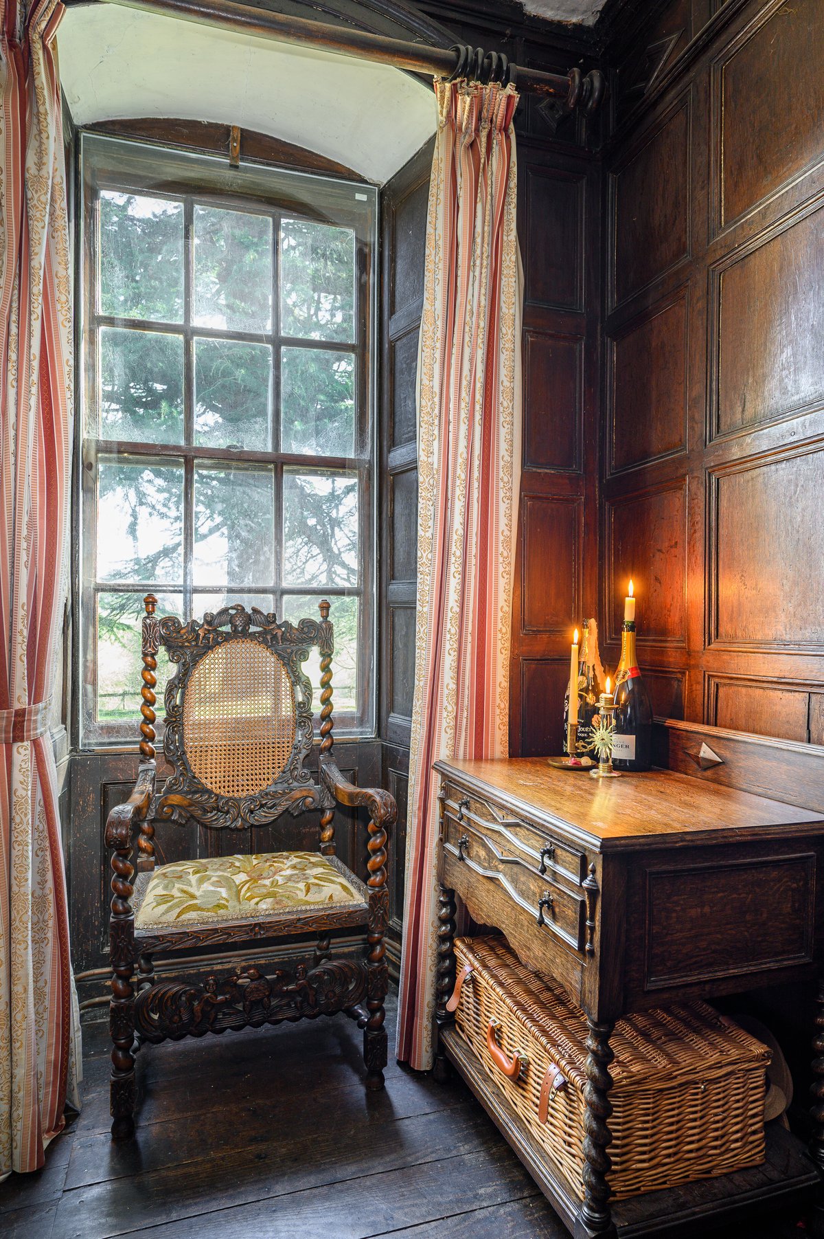 Period dining chairs in Georgian manor house Gloucestershire