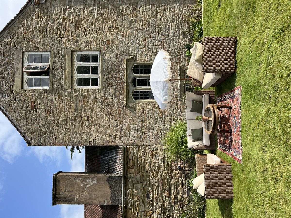 Garden furniture in luxury manor near Cotswolds